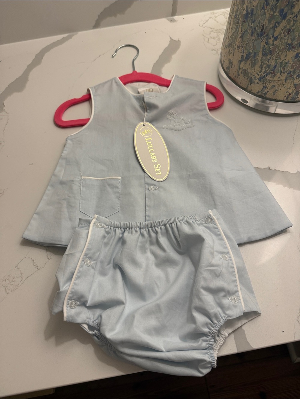 Lullaby Set Baby Light Blue Two-Piece Diaper Cover Set
